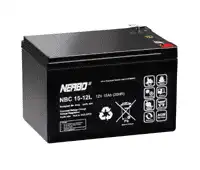 Akumulator do pracy cyklicznej AGM Nerbo NBC 15-12L