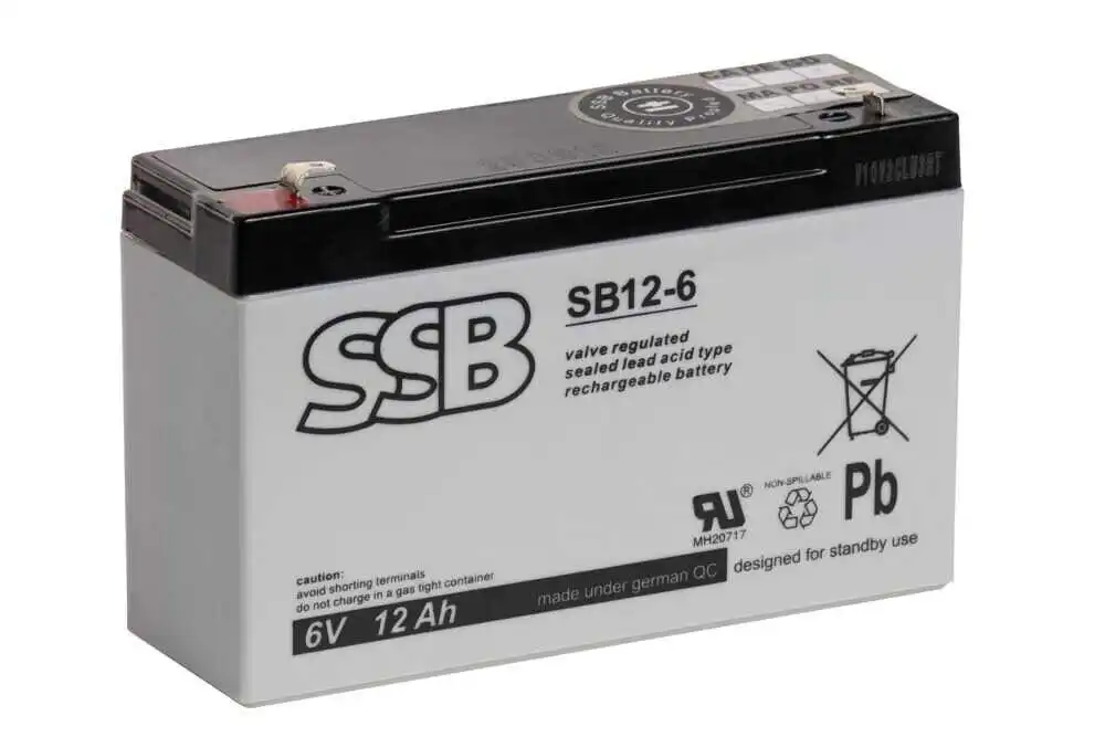 Akumulator AGM SSB SB 12-6 (6V 12Ah)