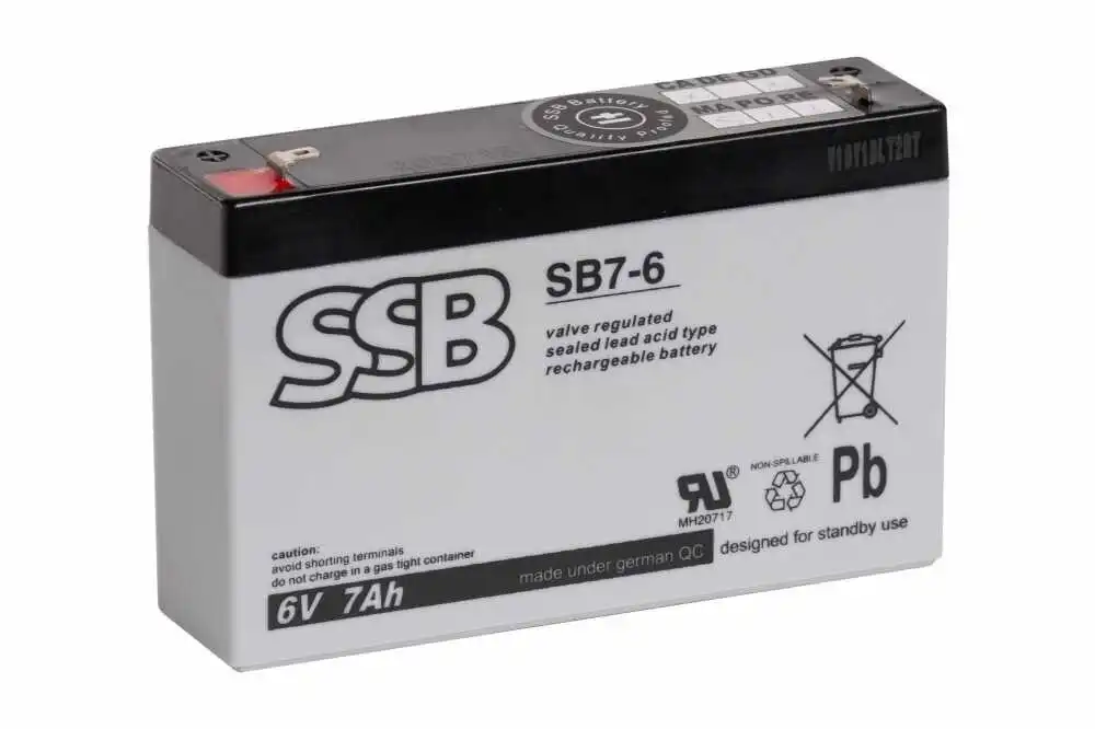 Akumulator AGM SSB SB 7-6 (6V 7Ah)